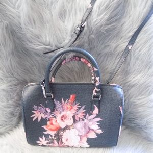 Floral Satchel Crossbody Bag